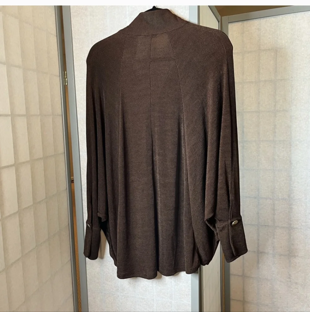 Zara Metallic Brown Knit Top - Picture 2 of 5